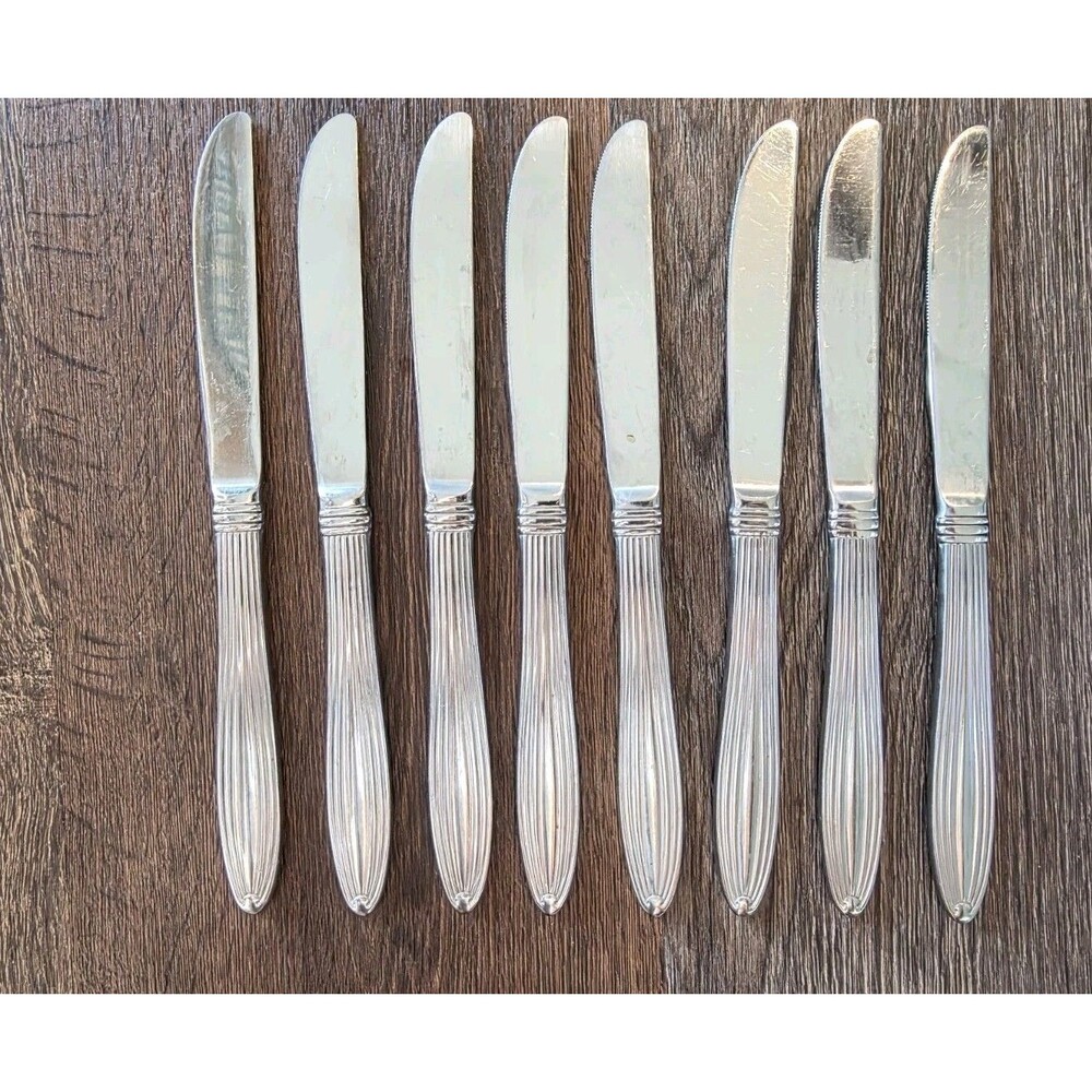 Reed & Barton 8/10 Stainless Jubilee 8 Dinner Knives Knife